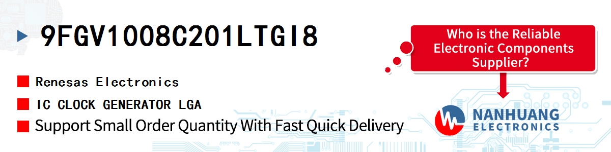 9FGV1008C201LTGI8 Renesas IC CLOCK GENERATOR LGA