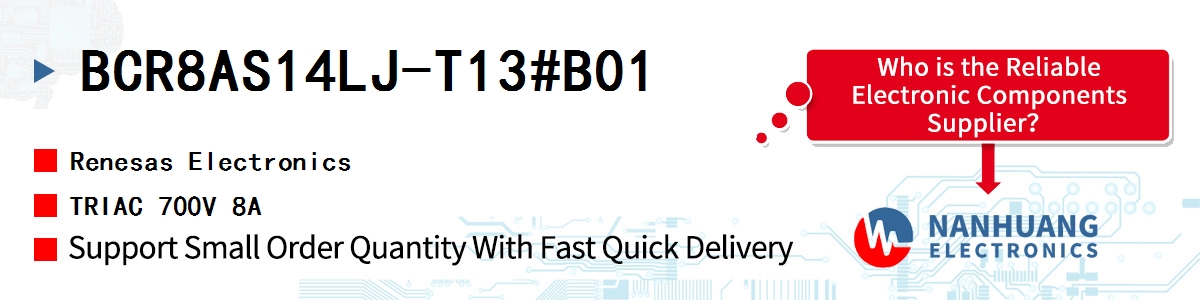 BCR8AS14LJ-T13#B01 Renesas TRIAC 700V 8A