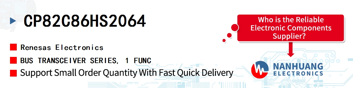 CP82C86HS2064 Renesas BUS TRANSCEIVER SERIES, 1 FUNC