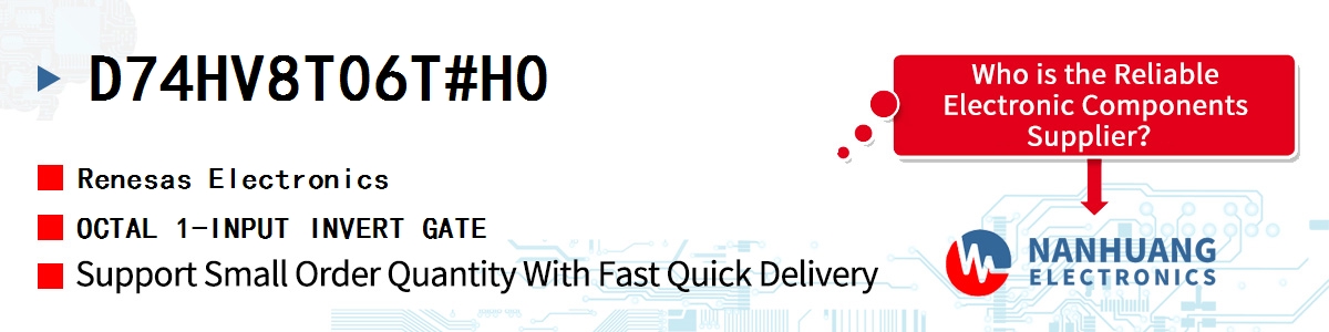 D74HV8T06T#H0 Renesas OCTAL 1-INPUT INVERT GATE