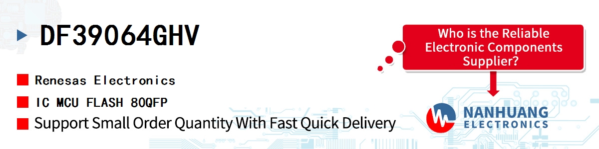 DF39064GHV Renesas IC MCU FLASH 80QFP