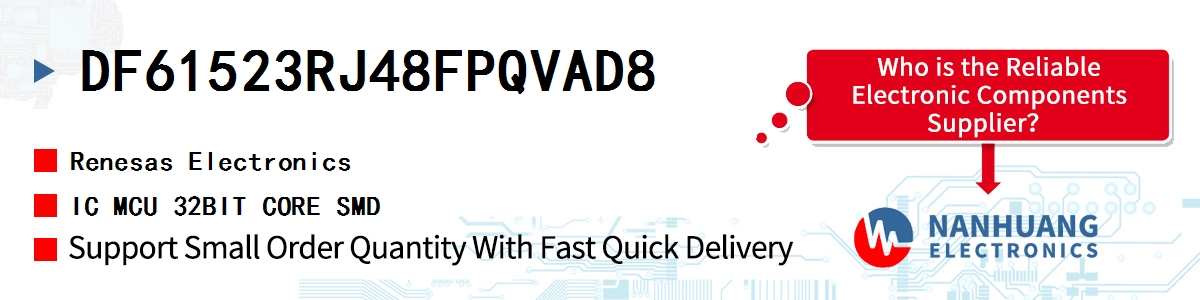 DF61523RJ48FPQVAD8 Renesas IC MCU 32BIT CORE SMD