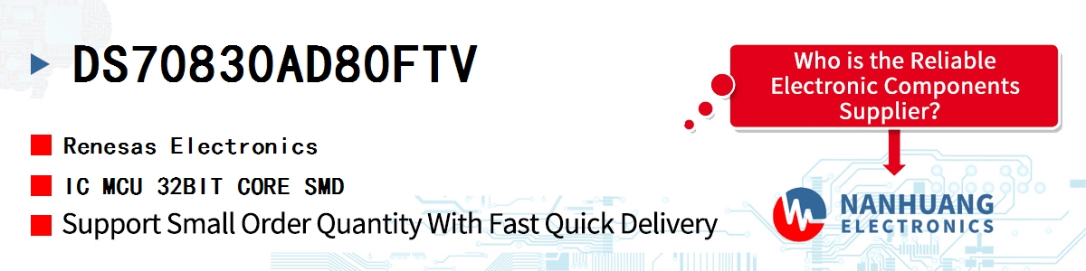 DS70830AD80FTV Renesas IC MCU 32BIT CORE SMD