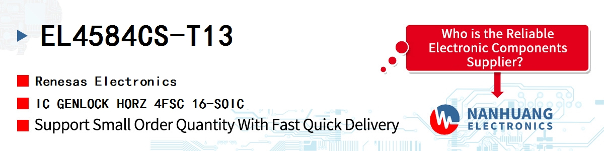 EL4584CS-T13 Renesas IC GENLOCK HORZ 4FSC 16-SOIC