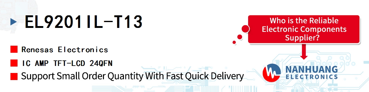 EL9201IL-T13 Renesas IC AMP TFT-LCD 24QFN
