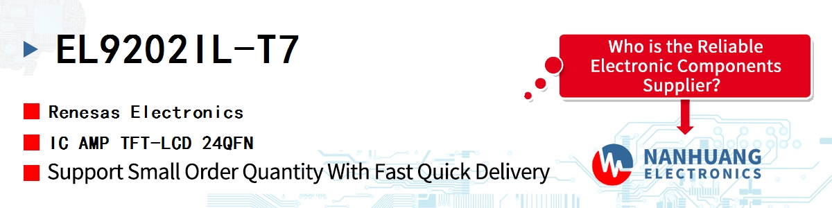 EL9202IL-T7 Renesas IC AMP TFT-LCD 24QFN