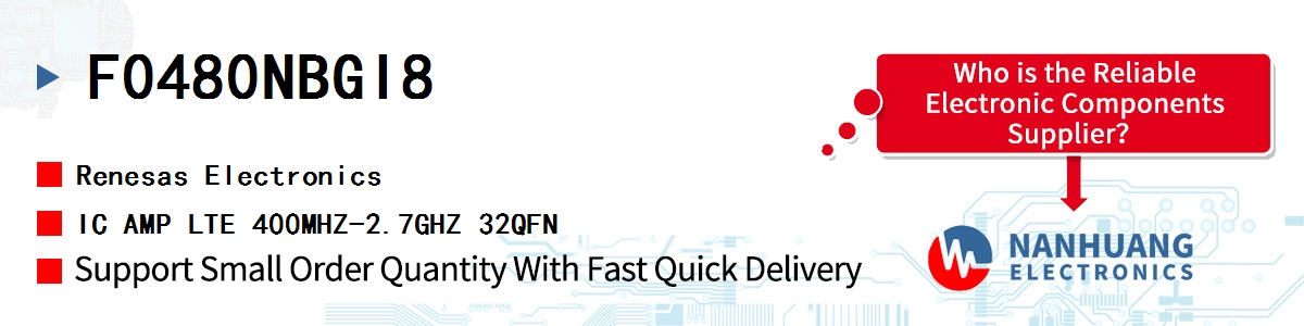 F0480NBGI8 Renesas IC AMP LTE 400MHZ-2.7GHZ 32QFN