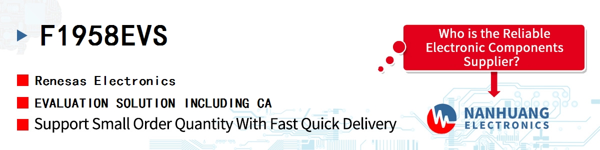 F1958EVS Renesas EVALUATION SOLUTION INCLUDING CA