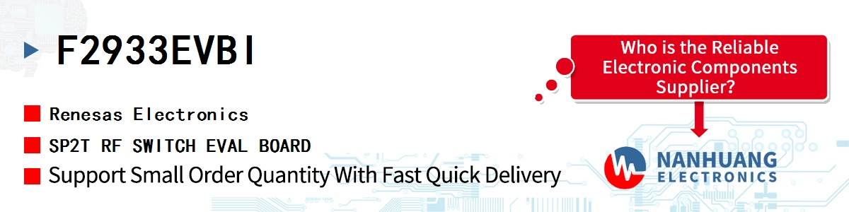 F2933EVBI Renesas SP2T RF SWITCH EVAL BOARD