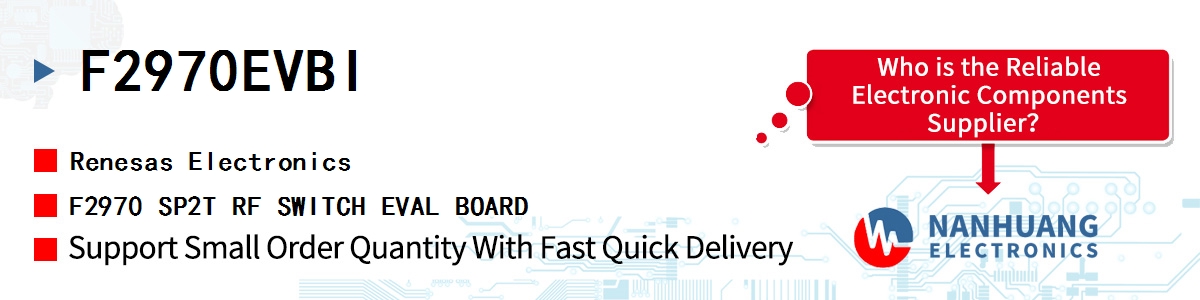 F2970EVBI Renesas F2970 SP2T RF SWITCH EVAL BOARD