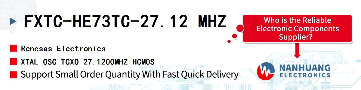 FXTC-HE73TC-27.12 MHZ Renesas XTAL OSC TCXO 27.1200MHZ HCMOS
