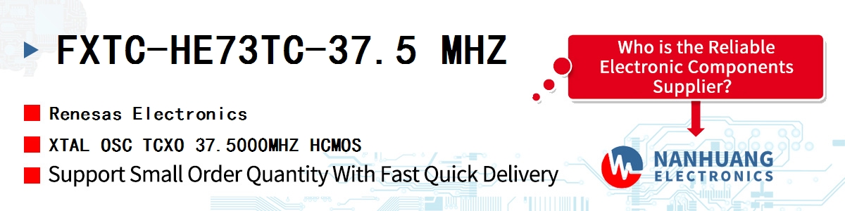 FXTC-HE73TC-37.5 MHZ Renesas XTAL OSC TCXO 37.5000MHZ HCMOS