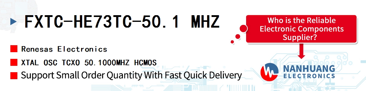 FXTC-HE73TC-50.1 MHZ Renesas XTAL OSC TCXO 50.1000MHZ HCMOS