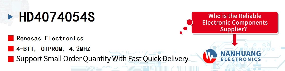 HD4074054S Renesas 4-BIT, OTPROM, 4.2MHZ