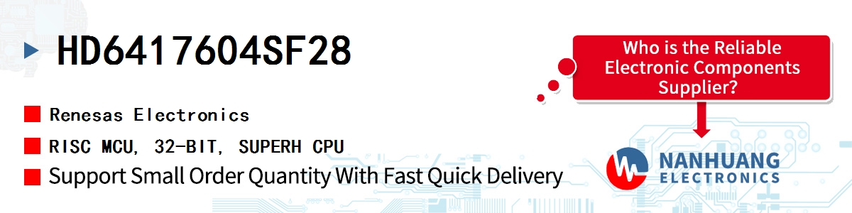 HD6417604SF28 Renesas RISC MCU, 32-BIT, SUPERH CPU