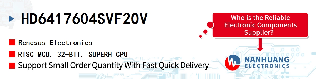 HD6417604SVF20V Renesas RISC MCU, 32-BIT, SUPERH CPU