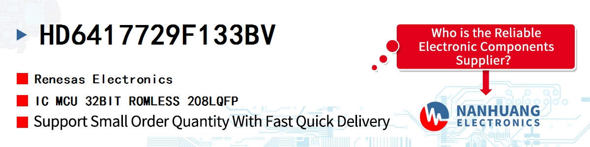 HD6417729F133BV Renesas IC MCU 32BIT ROMLESS 208LQFP