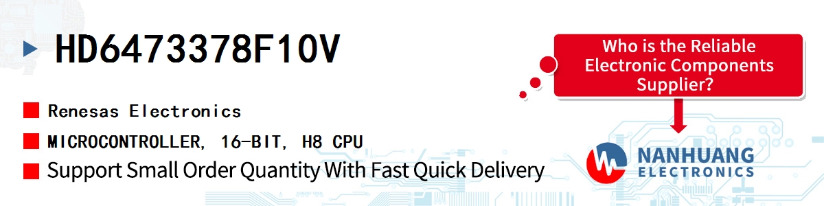 HD6473378F10V Renesas MICROCONTROLLER, 16-BIT, H8 CPU