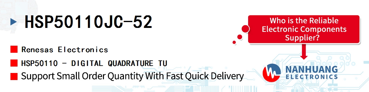 HSP50110JC-52 Renesas HSP50110 - DIGITAL QUADRATURE TU