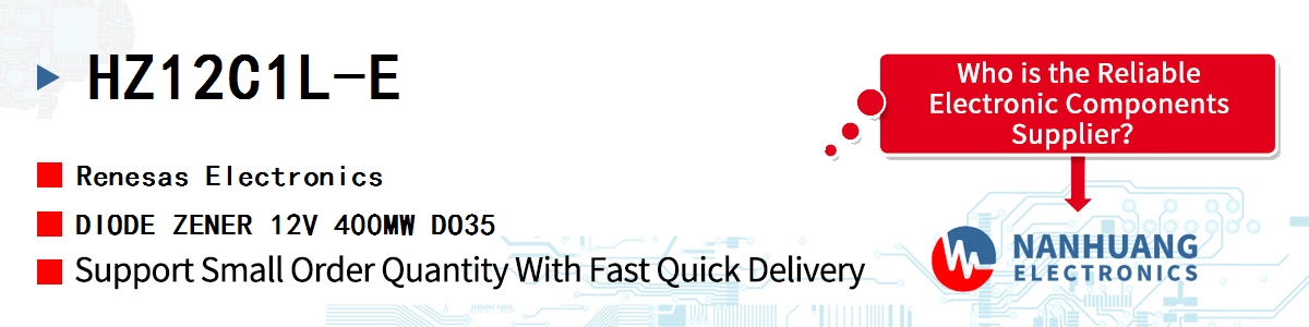 HZ12C1L-E Renesas DIODE ZENER 12V 400MW DO35