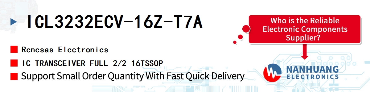 ICL3232ECV-16Z-T7A Renesas IC TRANSCEIVER FULL 2/2 16TSSOP