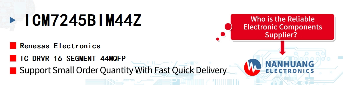 ICM7245BIM44Z Renesas IC DRVR 16 SEGMENT 44MQFP