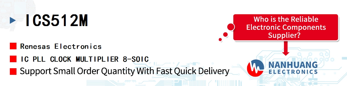 ICS512M Renesas IC PLL CLOCK MULTIPLIER 8-SOIC