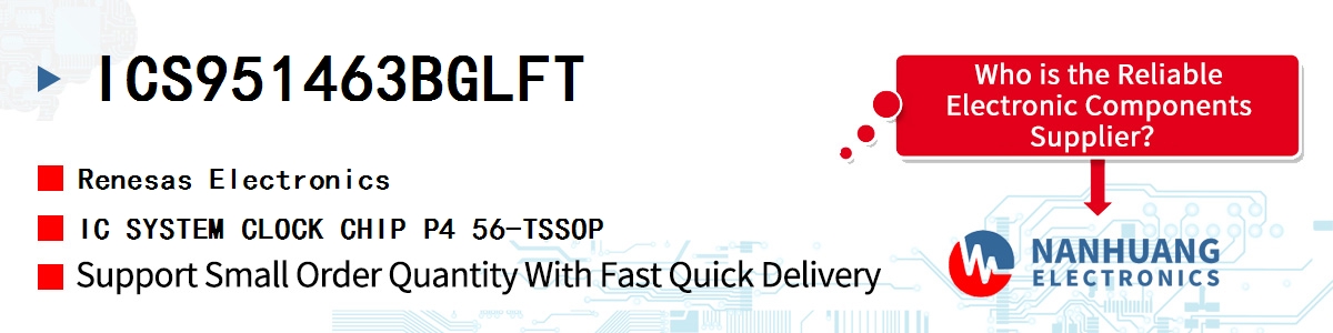 ICS951463BGLFT Renesas IC SYSTEM CLOCK CHIP P4 56-TSSOP