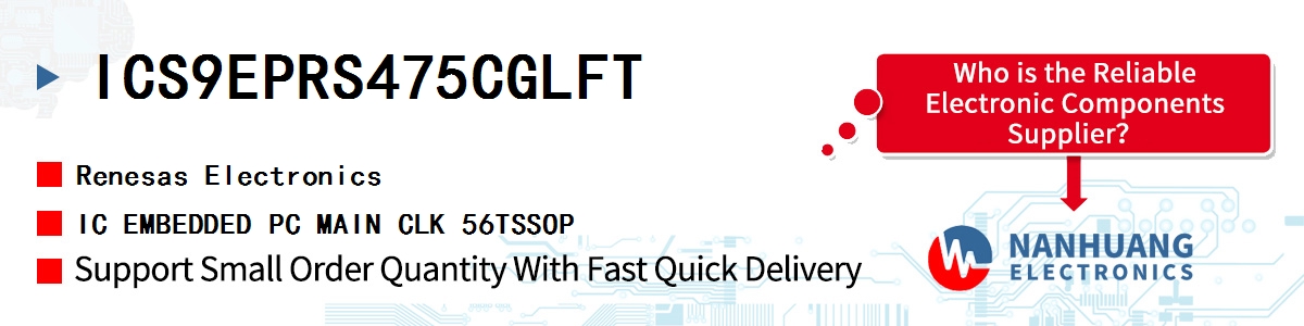 ICS9EPRS475CGLFT Renesas IC EMBEDDED PC MAIN CLK 56TSSOP