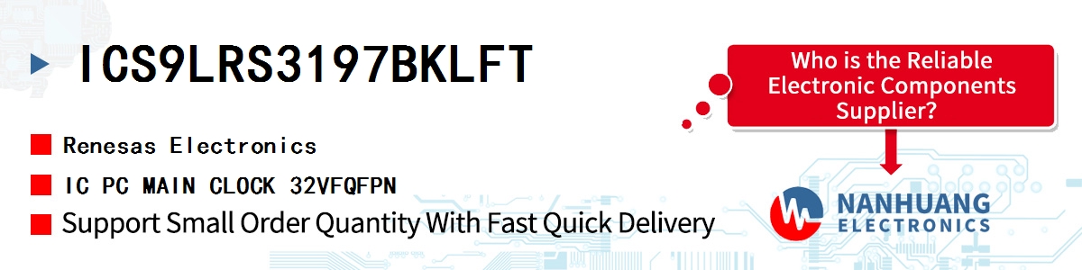 ICS9LRS3197BKLFT Renesas IC PC MAIN CLOCK 32VFQFPN