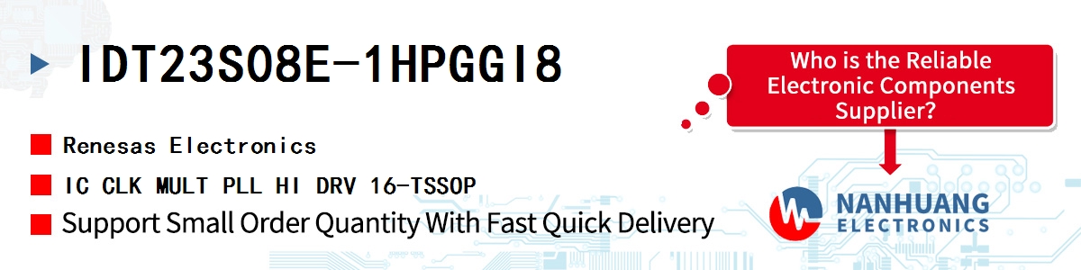 IDT23S08E-1HPGGI8 Renesas IC CLK MULT PLL HI DRV 16-TSSOP