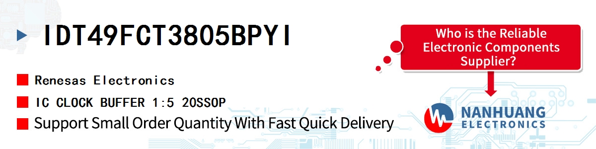 IDT49FCT3805BPYI Renesas IC CLOCK BUFFER 1:5 20SSOP
