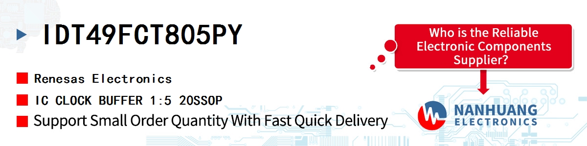 IDT49FCT805PY Renesas IC CLOCK BUFFER 1:5 20SSOP