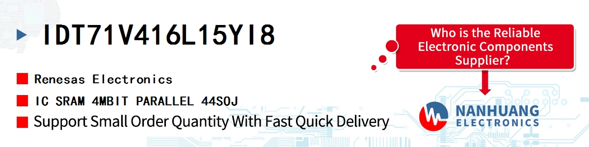 IDT71V416L15YI8 Renesas IC SRAM 4MBIT PARALLEL 44SOJ