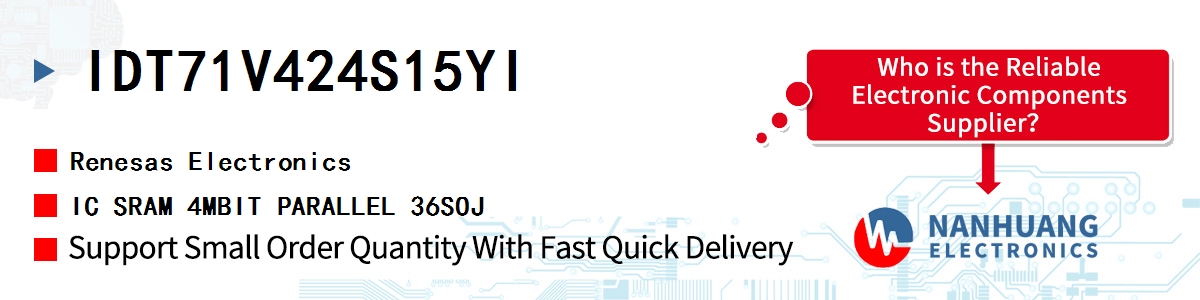 IDT71V424S15YI Renesas IC SRAM 4MBIT PARALLEL 36SOJ