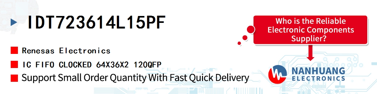 IDT723614L15PF Renesas IC FIFO CLOCKED 64X36X2 120QFP