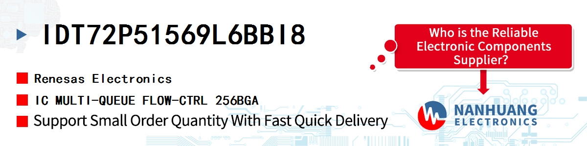 IDT72P51569L6BBI8 Renesas IC MULTI-QUEUE FLOW-CTRL 256BGA
