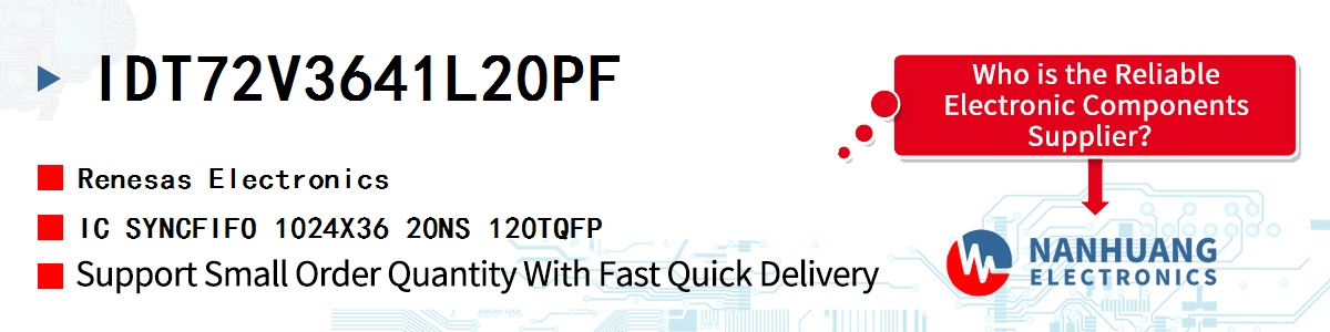 IDT72V3641L20PF Renesas IC SYNCFIFO 1024X36 20NS 120TQFP
