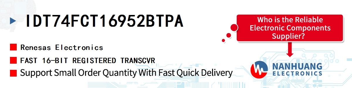 IDT74FCT16952BTPA Renesas FAST 16-BIT REGISTERED TRANSCVR