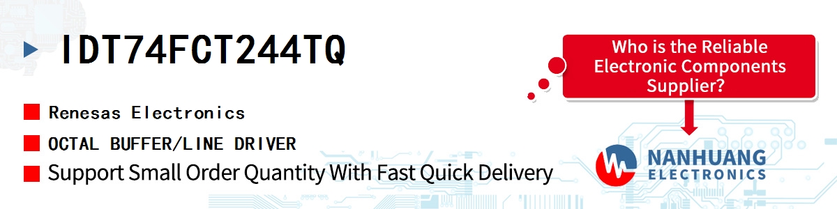 IDT74FCT244TQ Renesas OCTAL BUFFER/LINE DRIVER