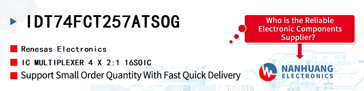 IDT74FCT257ATSOG Renesas IC MULTIPLEXER 4 X 2:1 16SOIC