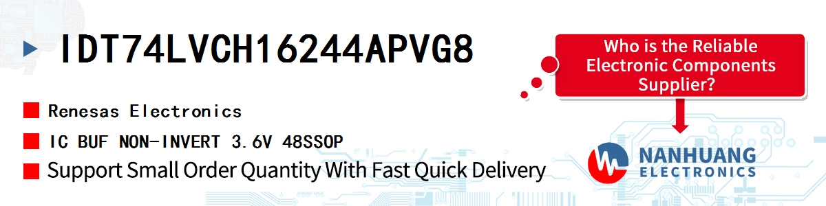 IDT74LVCH16244APVG8 Renesas IC BUF NON-INVERT 3.6V 48SSOP