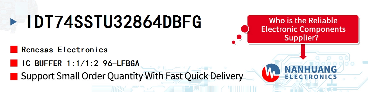 IDT74SSTU32864DBFG Renesas IC BUFFER 1:1/1:2 96-LFBGA
