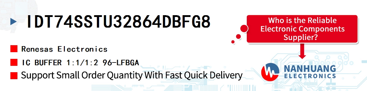 IDT74SSTU32864DBFG8 Renesas IC BUFFER 1:1/1:2 96-LFBGA