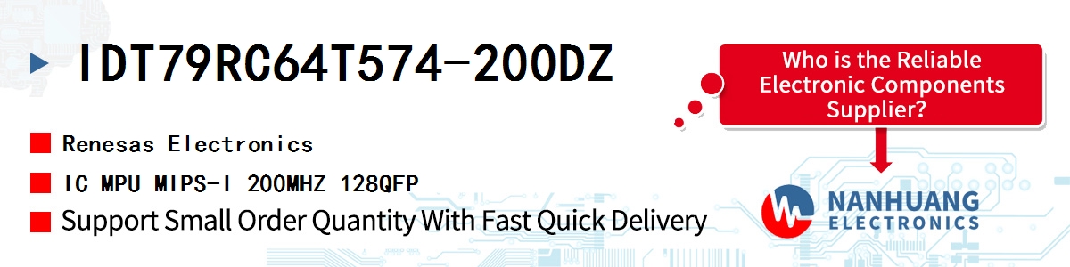 IDT79RC64T574-200DZ Renesas IC MPU MIPS-I 200MHZ 128QFP