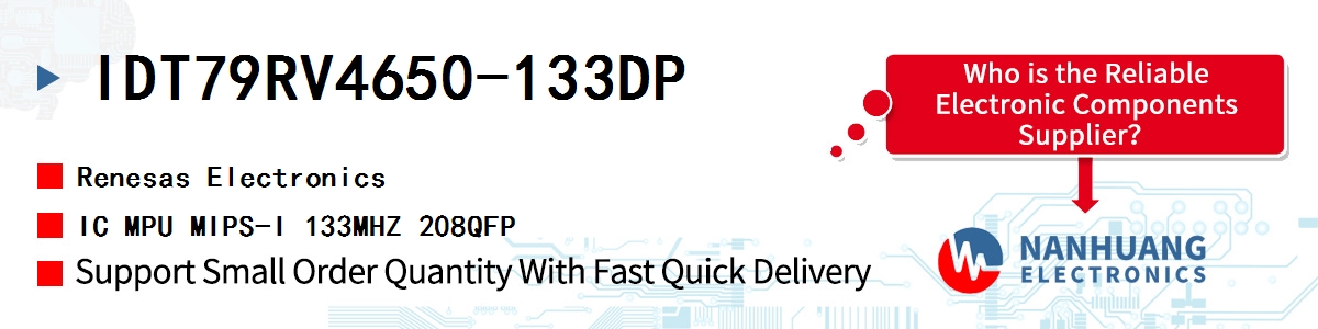 IDT79RV4650-133DP Renesas IC MPU MIPS-I 133MHZ 208QFP