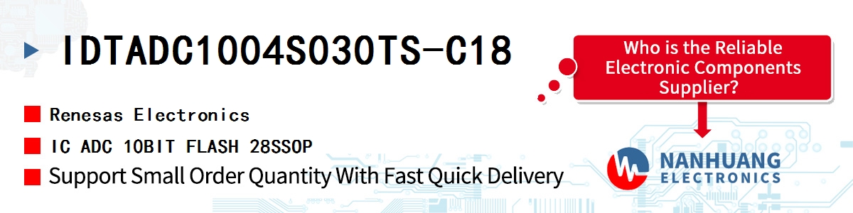 IDTADC1004S030TS-C18 Renesas IC ADC 10BIT FLASH 28SSOP