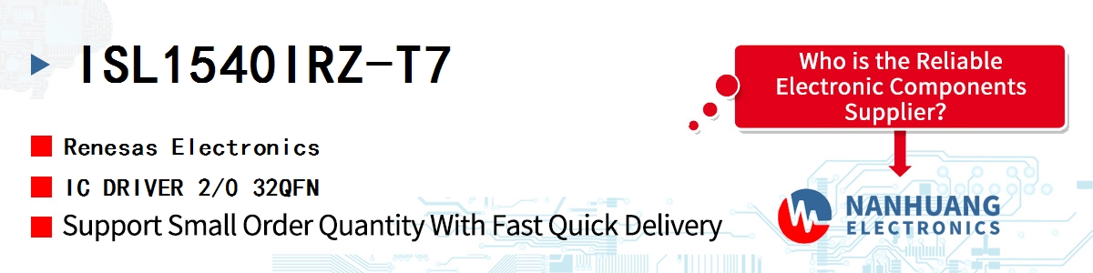 ISL1540IRZ-T7 Renesas IC DRIVER 2/0 32QFN