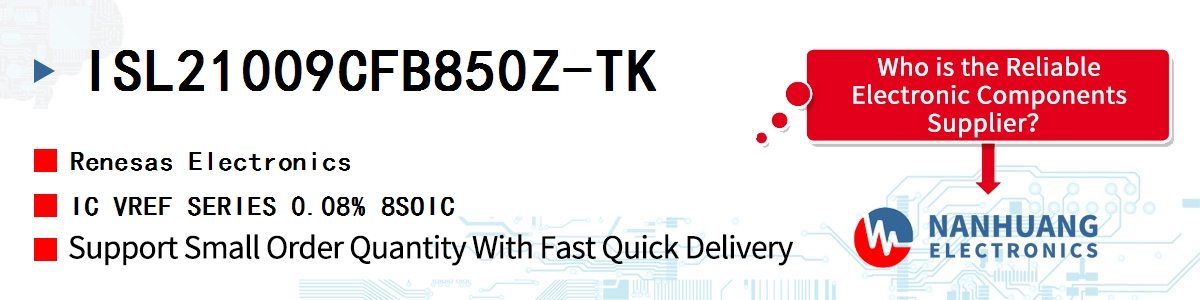 ISL21009CFB850Z-TK Renesas IC VREF SERIES 0.08% 8SOIC