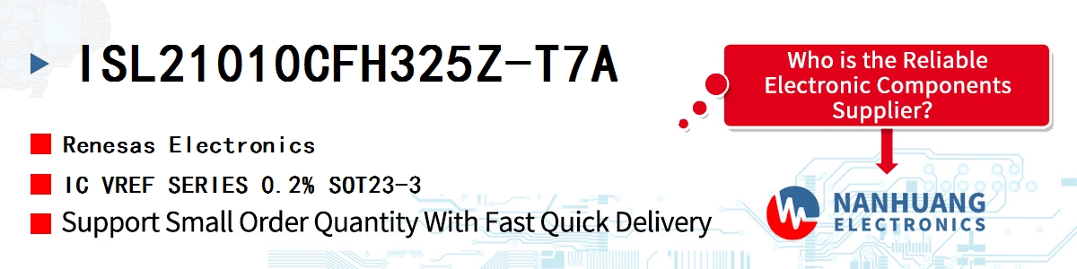 ISL21010CFH325Z-T7A Renesas IC VREF SERIES 0.2% SOT23-3